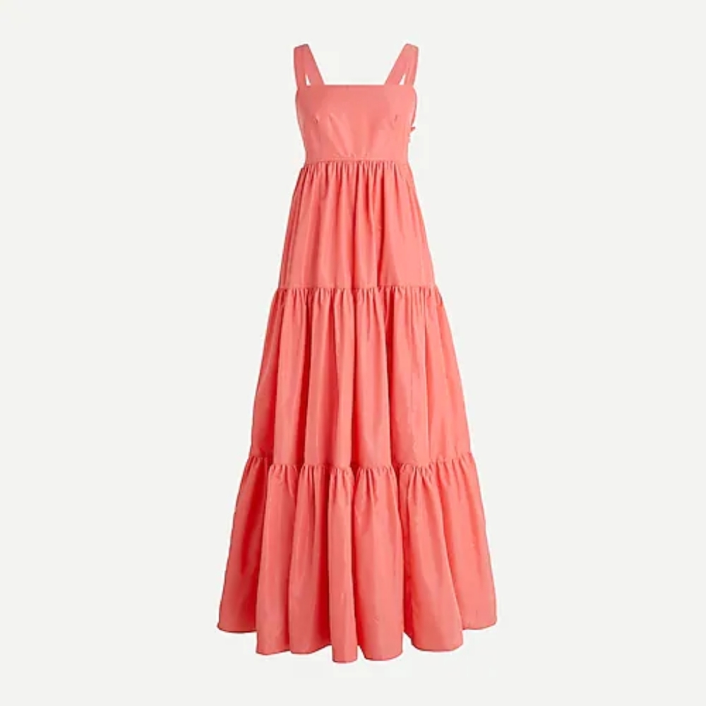 NWT J. Crew Tiered maxi dress in taffeta